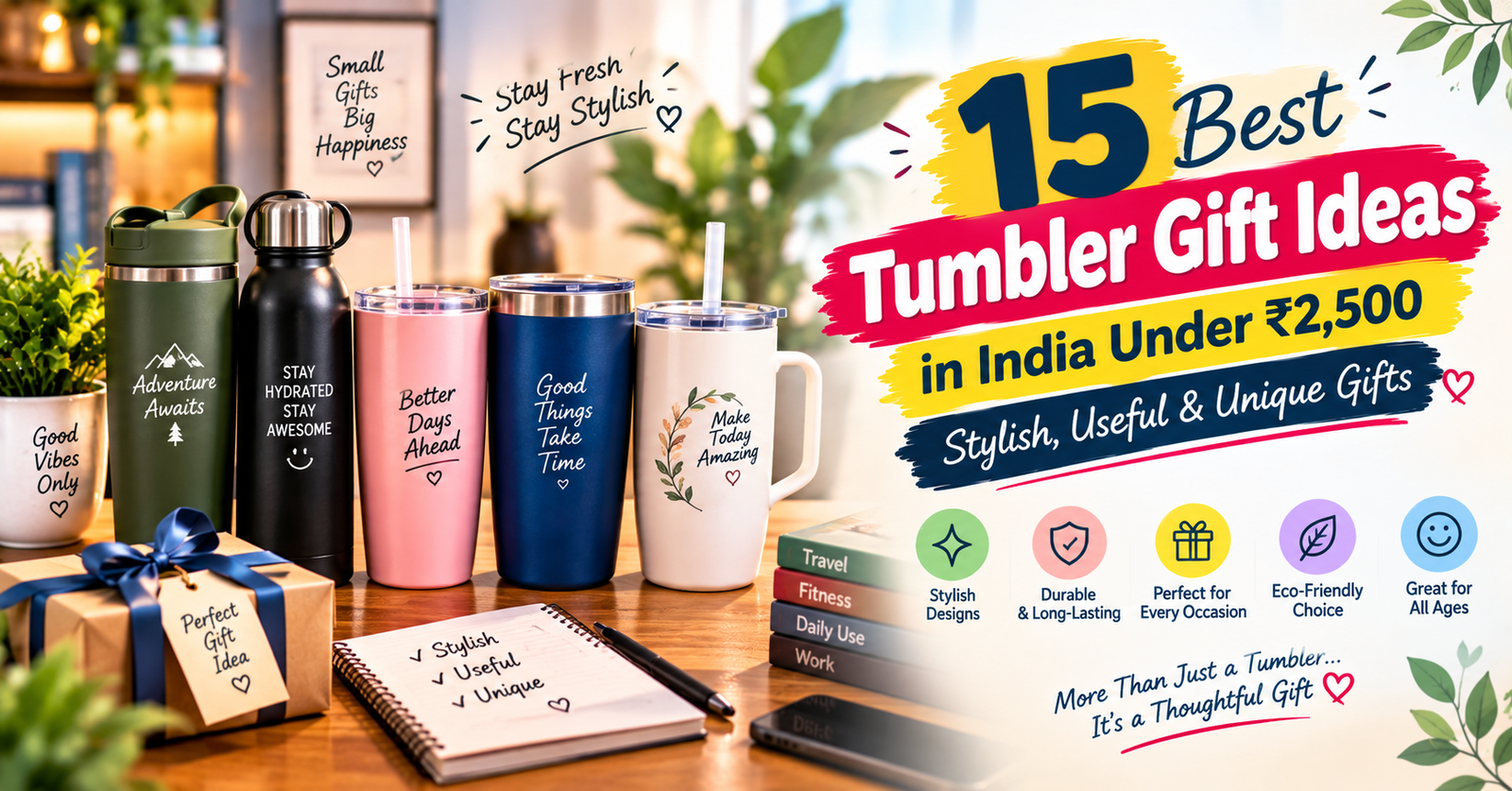 15 Best Tumbler Gift Ideas in India Under ₹2,500 in 2026 – Stylish, Useful & Unique Gifts
