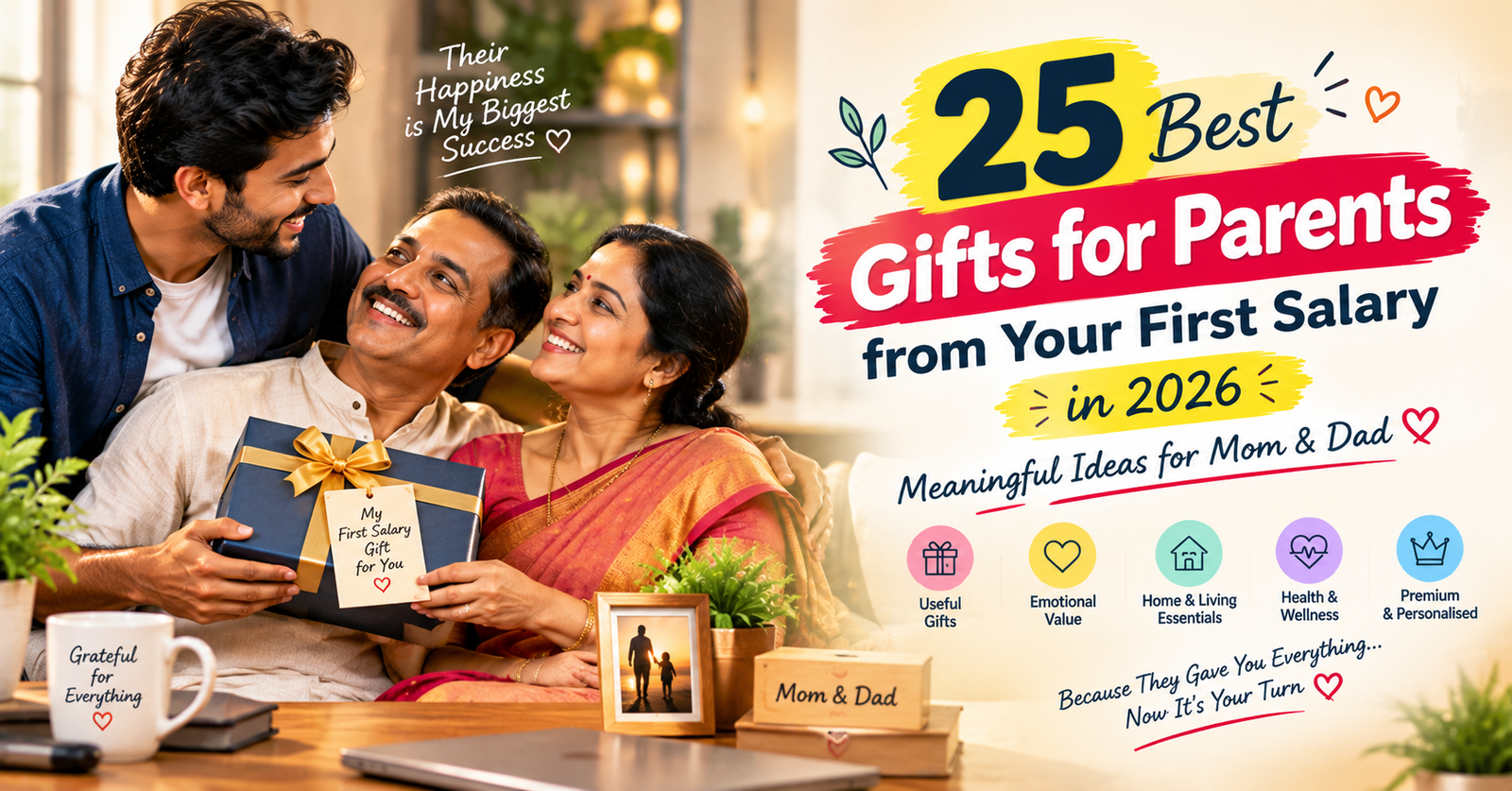 25 Best Gifts for Parents from Your First Salary in 2026 – Meaningful Ideas for Mom & Dad