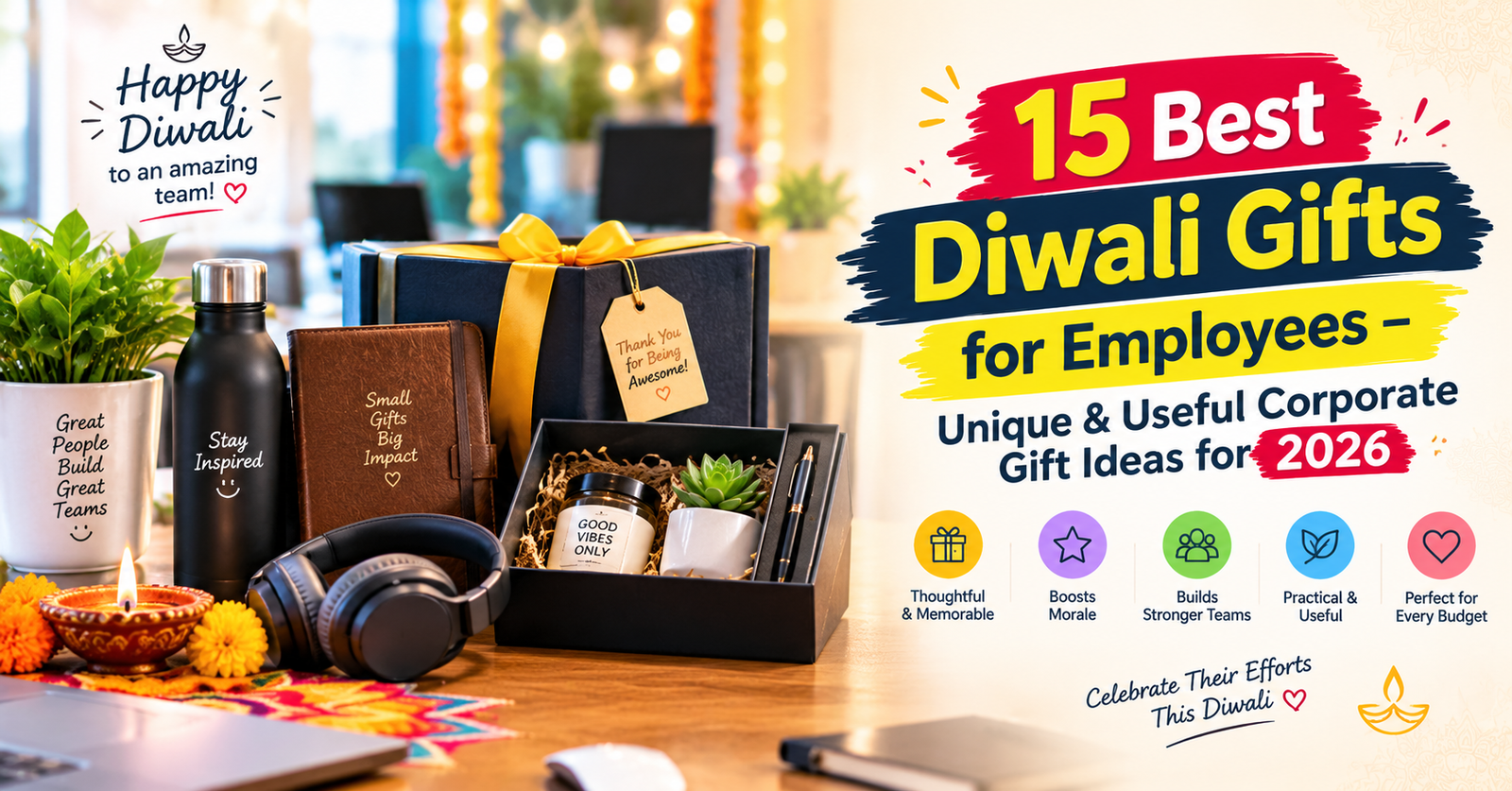 15 Best Diwali Gifts for Employees – Unique & Useful Corporate Gift Ideas for 2026