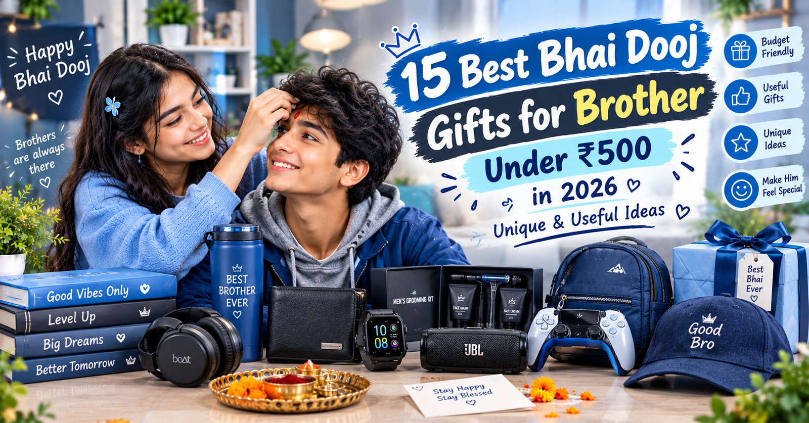 15 Best Bhai Dooj Gifts for Brother Under ₹500 in 2026