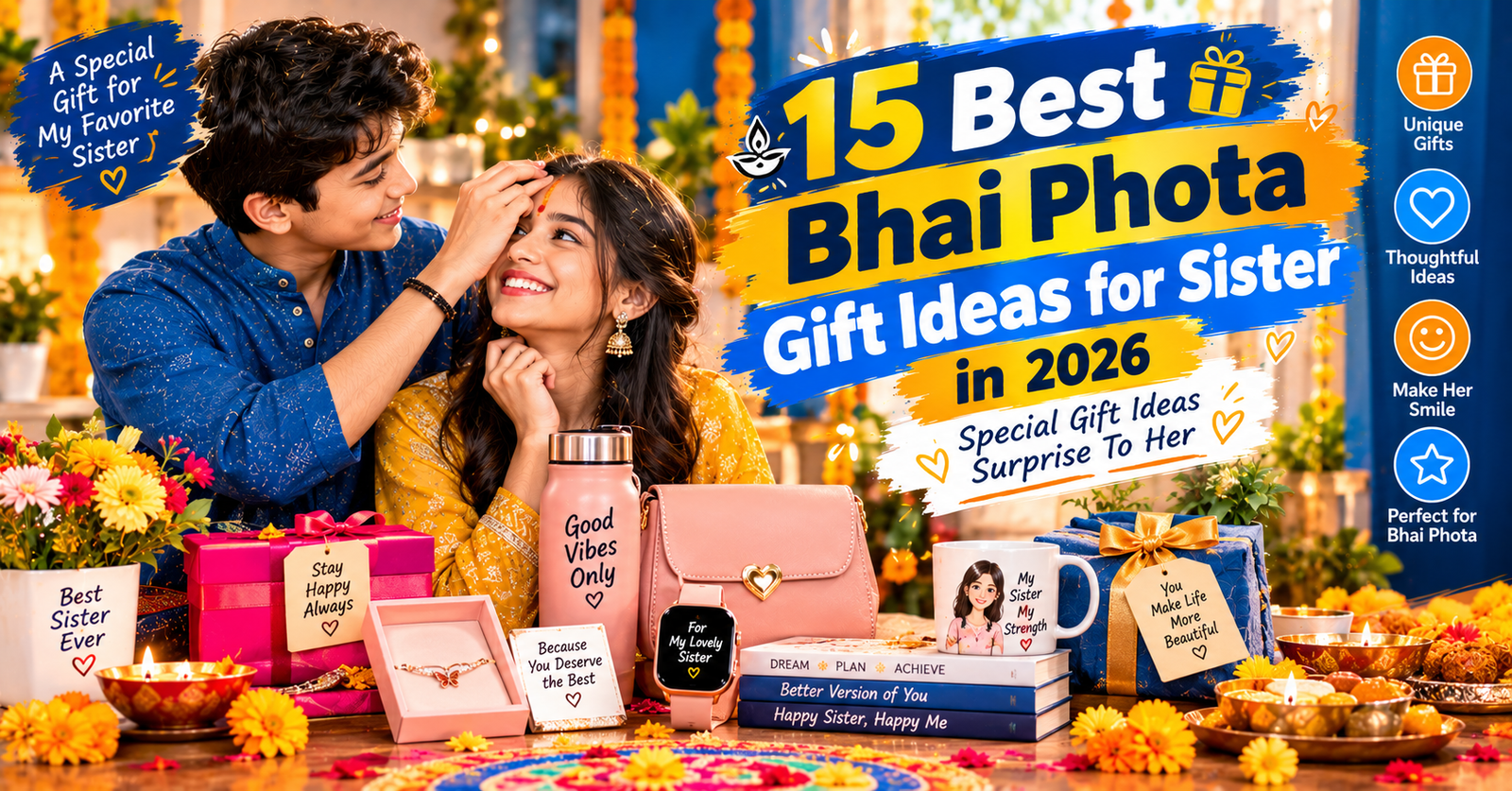 15 Best Bhai Phota Gift Ideas for Sister in 2026 –  Special Gift Ideas Surprise To Her