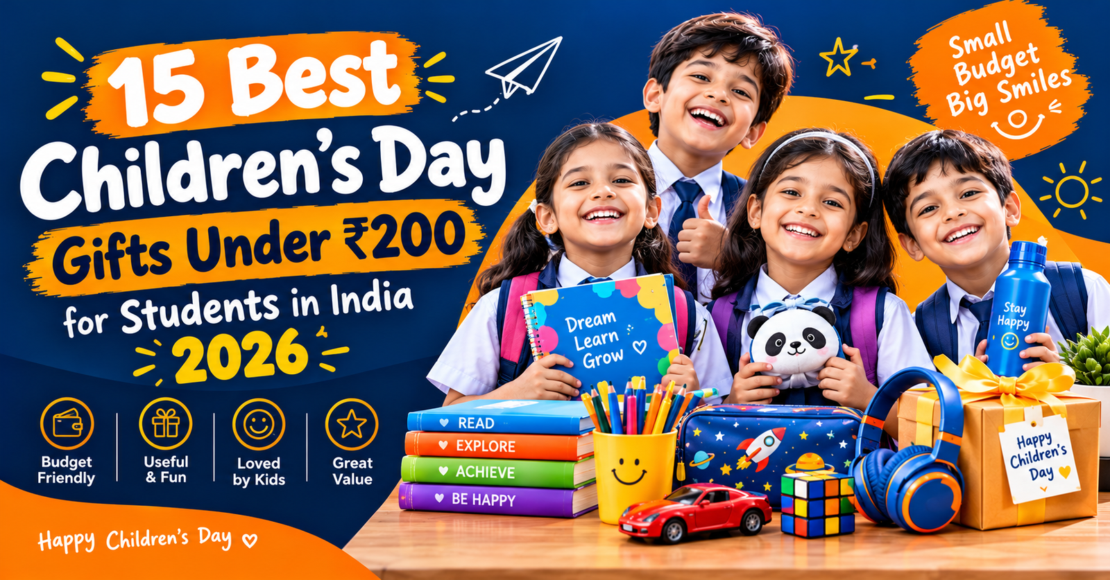 15 Best Children’s Day Gifts Under ₹200 for Students in India 2026